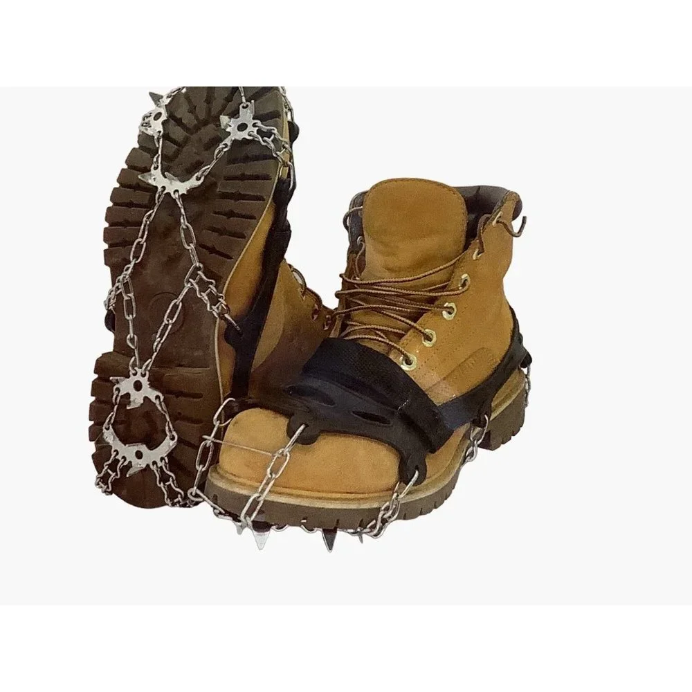 Henoty 19 Spikes Crampons Ice/ Snow Cleats Size Large Stainless Steel - Picture 2 of 5